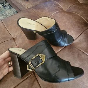 Nine West leather mules size 9